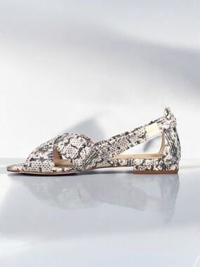 COLE HAAN Womens Modern Classics Lewis Snake Slip On Dress Sandals Shoes